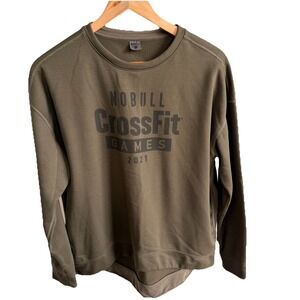 NOBULL Sweatshirt Womens Medium Green Crewneck Fleece CrossFit Games 2021
